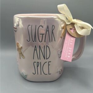 Rae Dunn Iridescent Pink Sugar & Spice Christmas Gingerbread Gumdrop Mug NEW